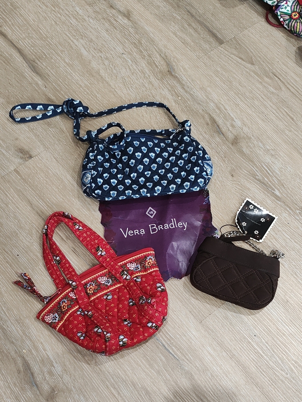 Vera Bradley Navy Quilted Crossbody Bag
